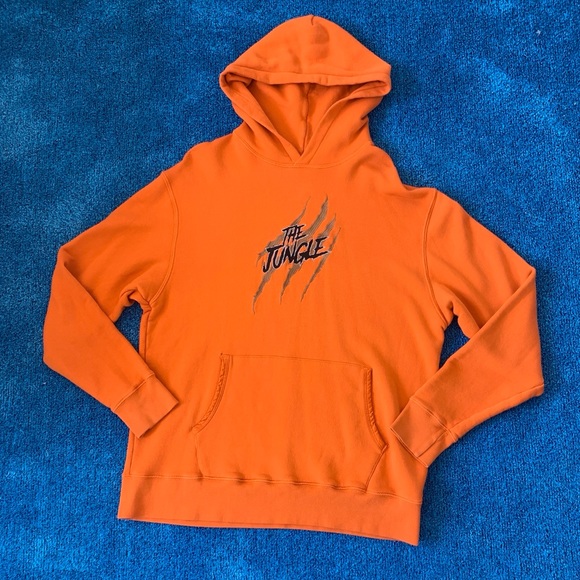 Just Don Welcome To Jungle Orange Hoodie Men’s size Large